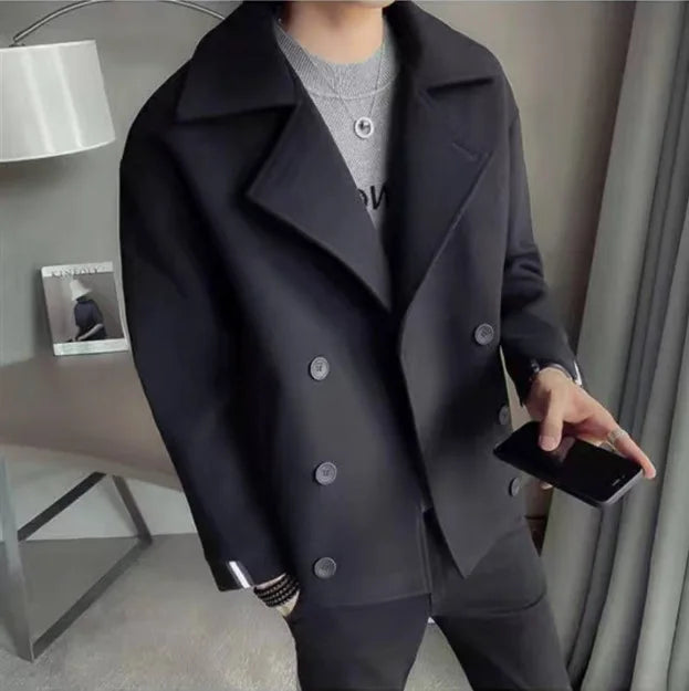 Cropped Woolen Jacket / Short Wool Overcoat