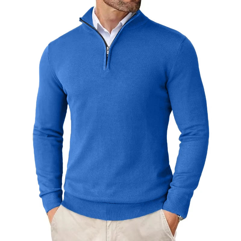 Men's Quarter-Zip Knit Sweater