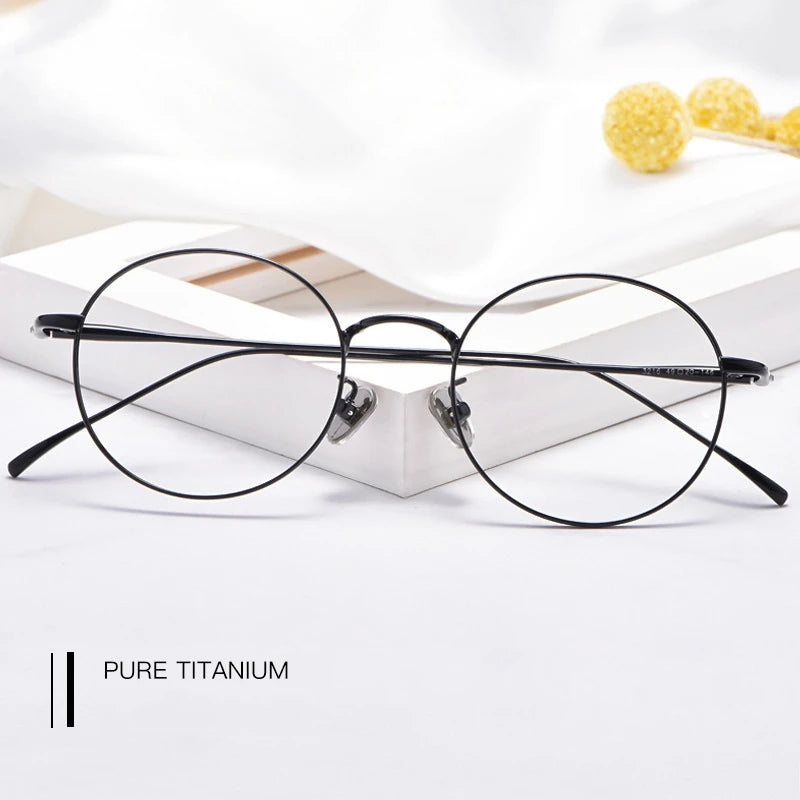 Round Retro Full-Rim Glasses Frame