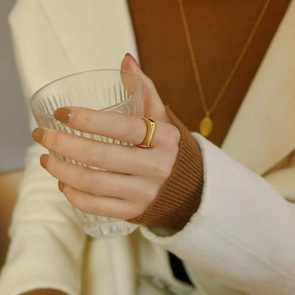 Women's Square Minimalist Ring