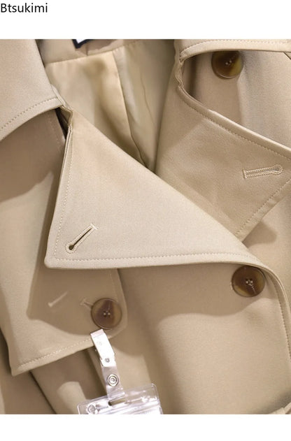 Women's Belted Double-Breasted Trench Coat