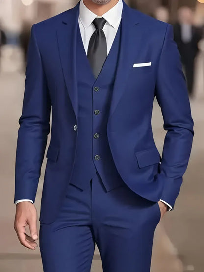 Men's Beige Formal Business Suit