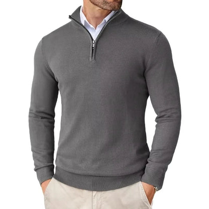 Men's Quarter-Zip Knit Sweater