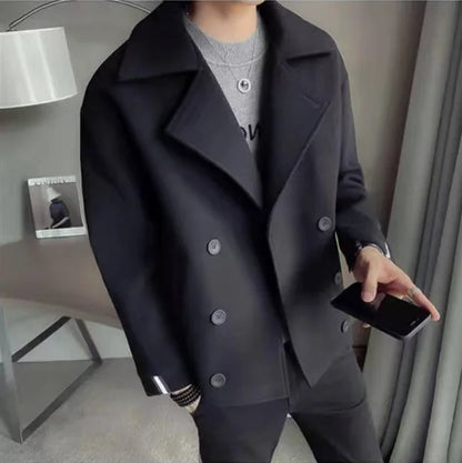 Cropped Woolen Jacket / Short Wool Overcoat