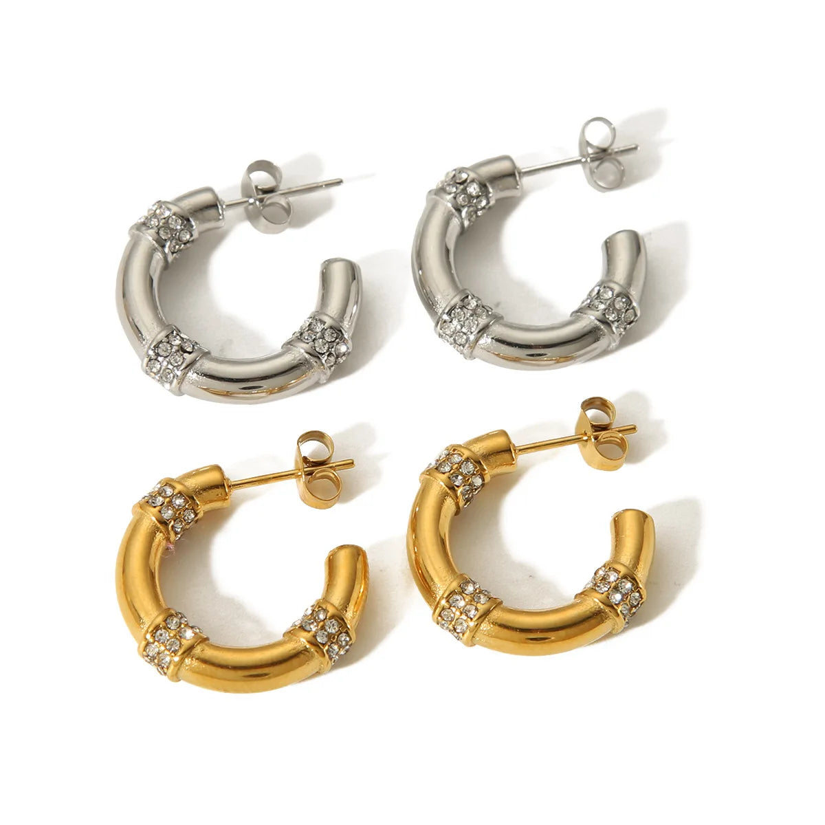 Minimalist Stainless Steel Huggie Hoop Earrings