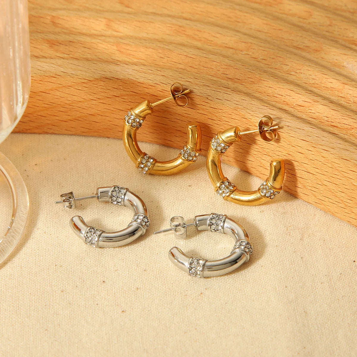 Minimalist Stainless Steel Huggie Hoop Earrings