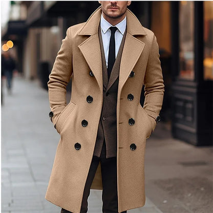 Double-Breasted Long Woolen Trench / Overcoat