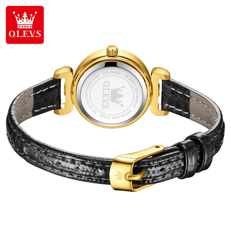 OLEVS Women's Leather Quartz Watch