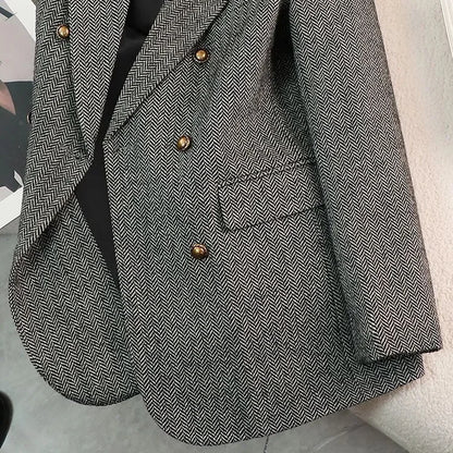 Women's Herringbone Tailored Blazer