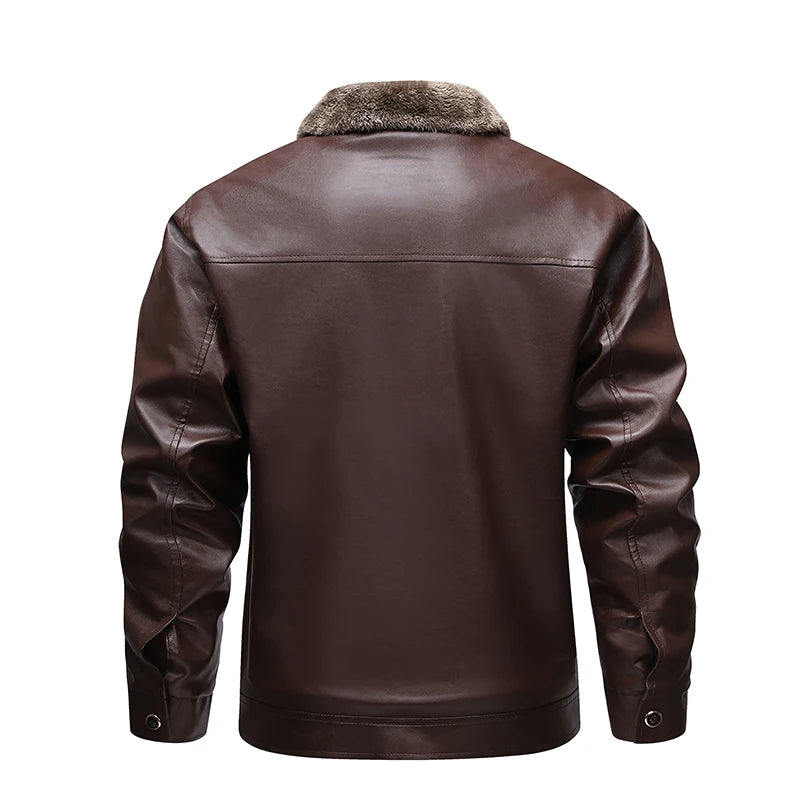 Men's Fleece-Lined Leather Jacket