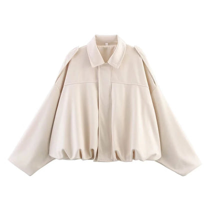 Women's Vintage Loose Bomber Jacket