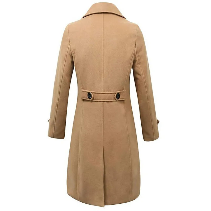 Double-Breasted Long Woolen Trench / Overcoat
