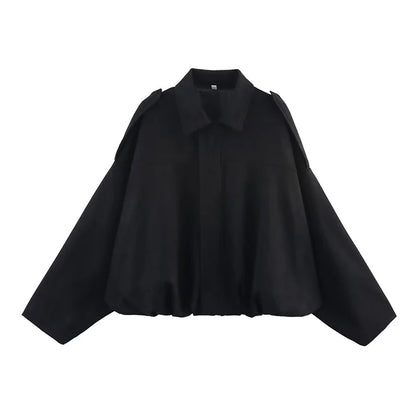 Women's Vintage Loose Bomber Jacket