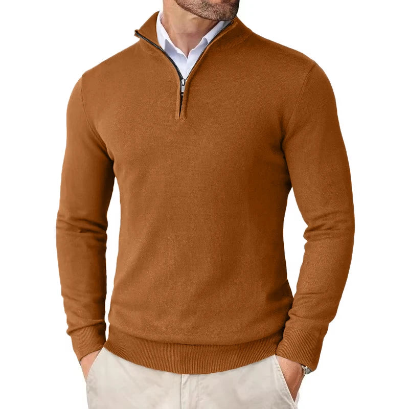 Men's Quarter-Zip Knit Sweater