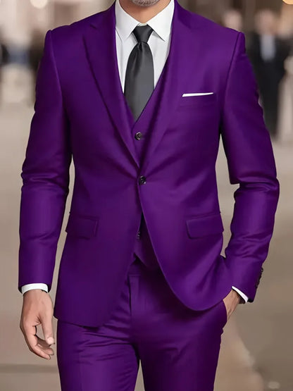 Men's Beige Formal Business Suit