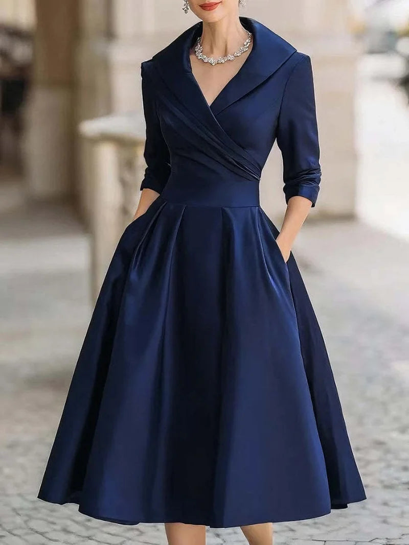 Women's Vintage Wrap Midi Dress
