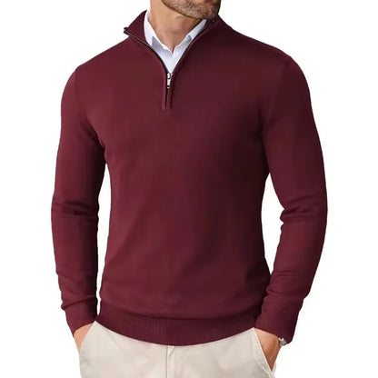 Men's Quarter-Zip Knit Sweater