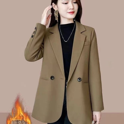 Women's Black Warm Lined Blazer