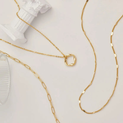 Women's Layered Gold Chain Necklace Set