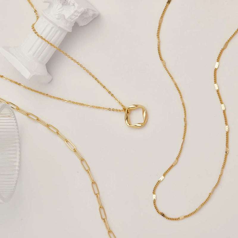 Women's Layered Gold Chain Necklace Set