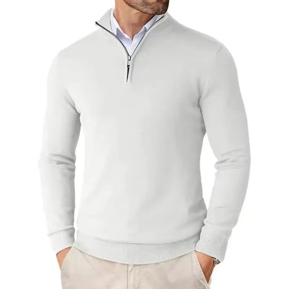 Men's Quarter-Zip Knit Sweater
