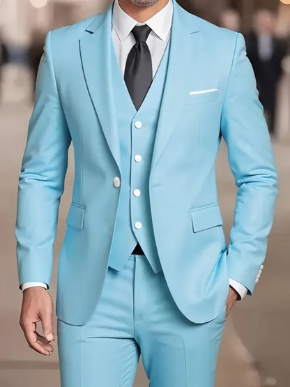 Men's Beige Formal Business Suit