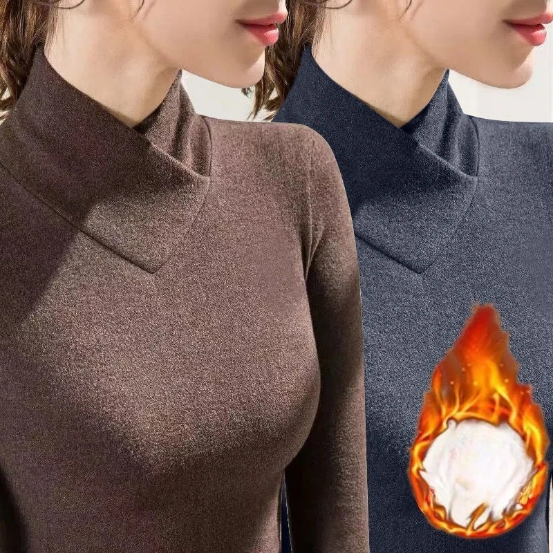 Women's Thermal Fleece V-Neck Top