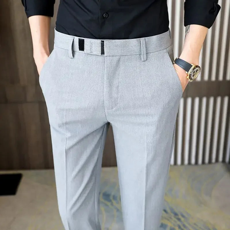 Men's Slim Fit Cropped Trousers