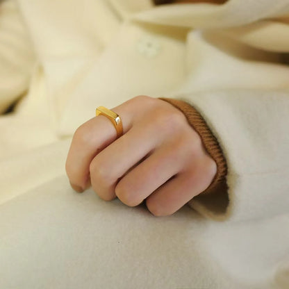 Women's Square Minimalist Ring