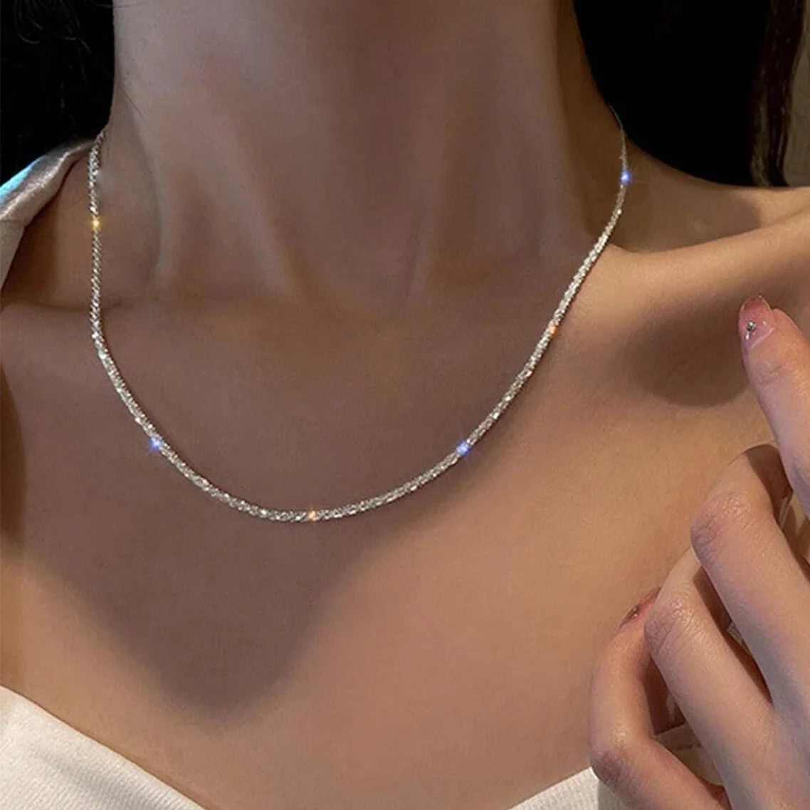 Starry Sky Silver Necklace & Bracelet Set