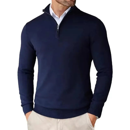 Men's Quarter-Zip Knit Sweater
