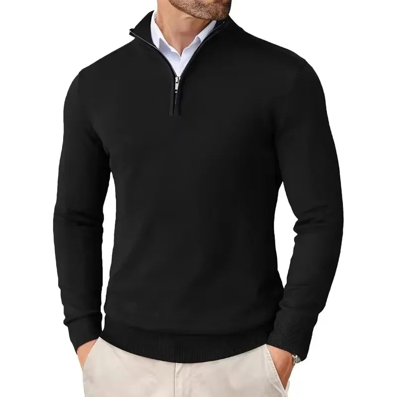 Men's Quarter-Zip Knit Sweater
