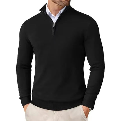 Men's Quarter-Zip Knit Sweater