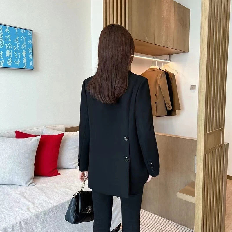 Women's Black Warm Lined Blazer