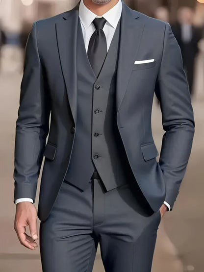 Men's Beige Formal Business Suit
