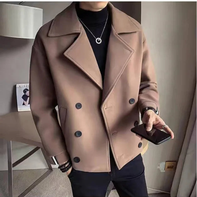 Cropped Woolen Jacket / Short Wool Overcoat