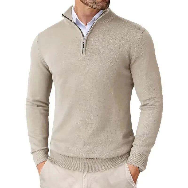 Men's Quarter-Zip Knit Sweater