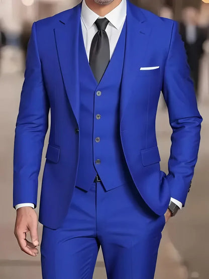 Men's Beige Formal Business Suit
