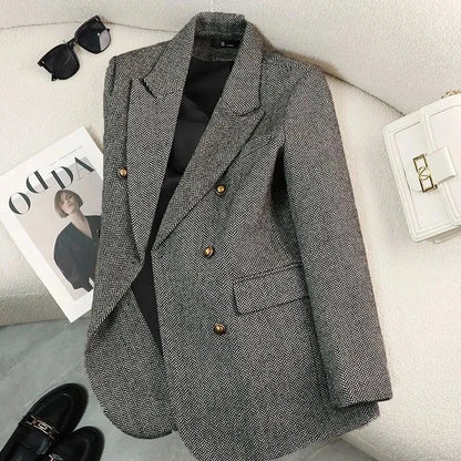 Women's Herringbone Tailored Blazer