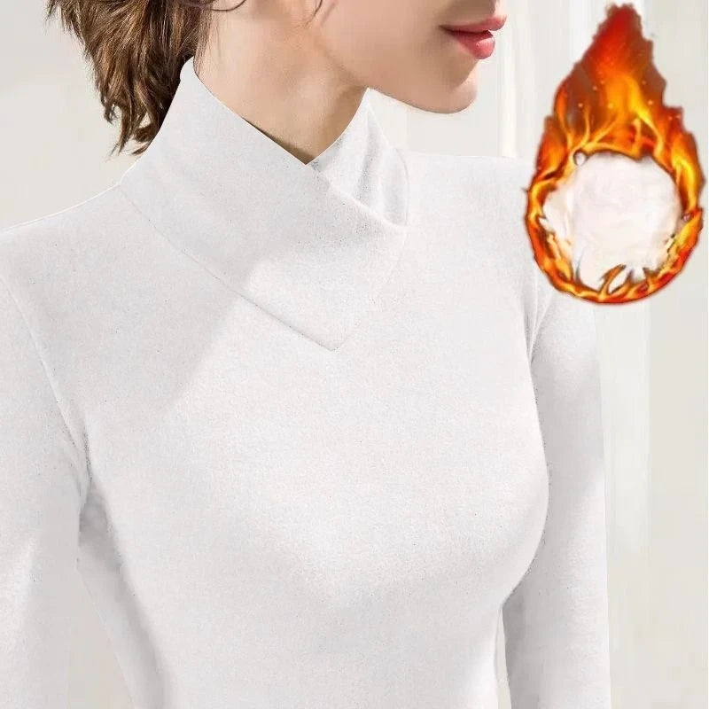 Women's Thermal Fleece V-Neck Top