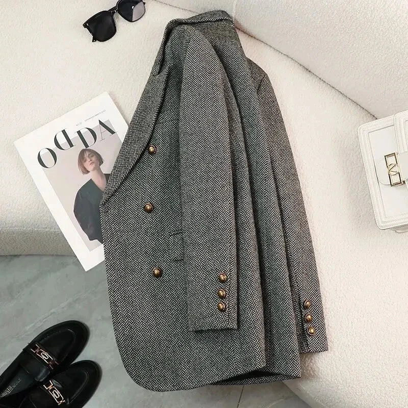 Women's Herringbone Tailored Blazer