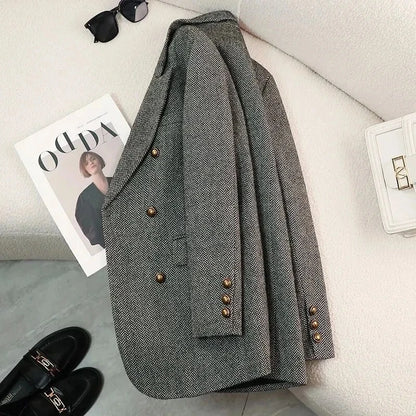 Women's Herringbone Tailored Blazer