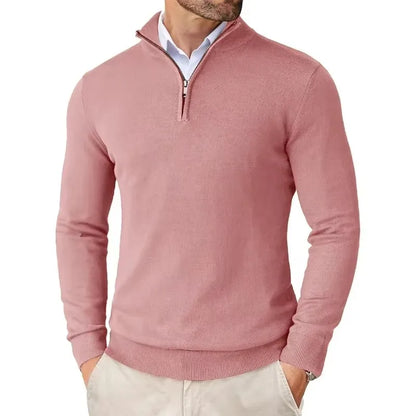 Men's Quarter-Zip Knit Sweater