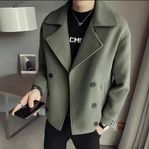 Cropped Woolen Jacket / Short Wool Overcoat