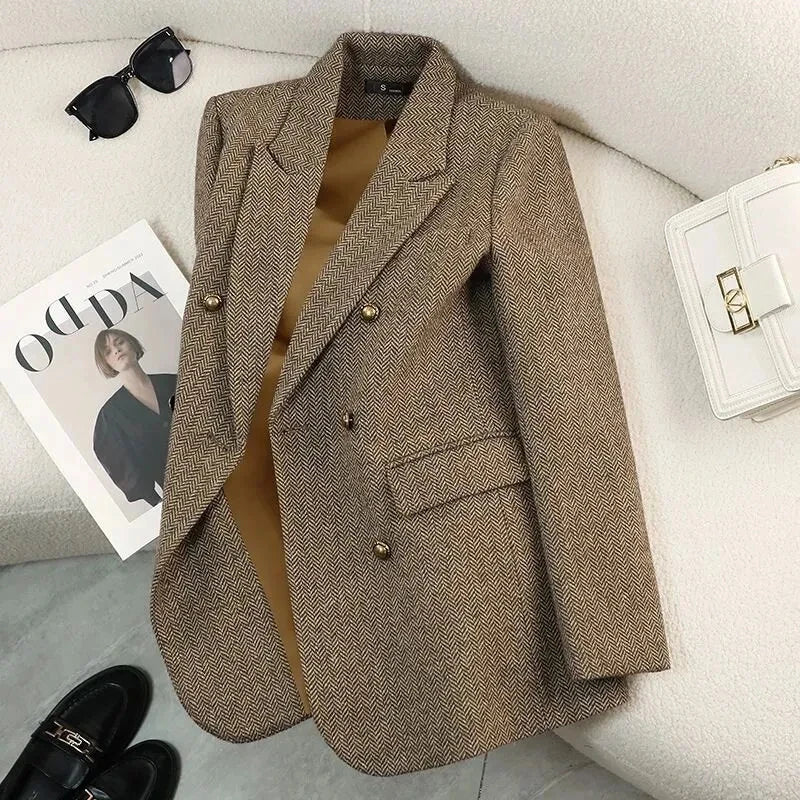 Women's Herringbone Tailored Blazer