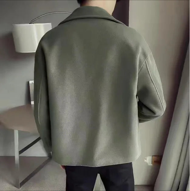 Cropped Woolen Jacket / Short Wool Overcoat